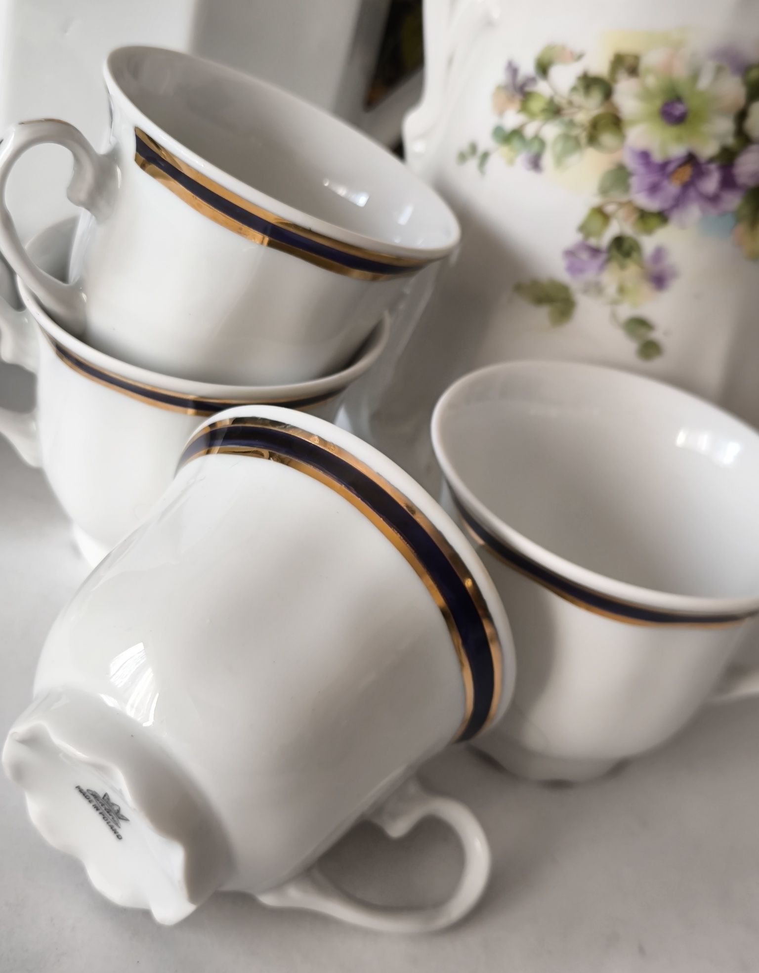 Filiżanki Karolina 4 sztuki poj. 175 piękna stara porcelana