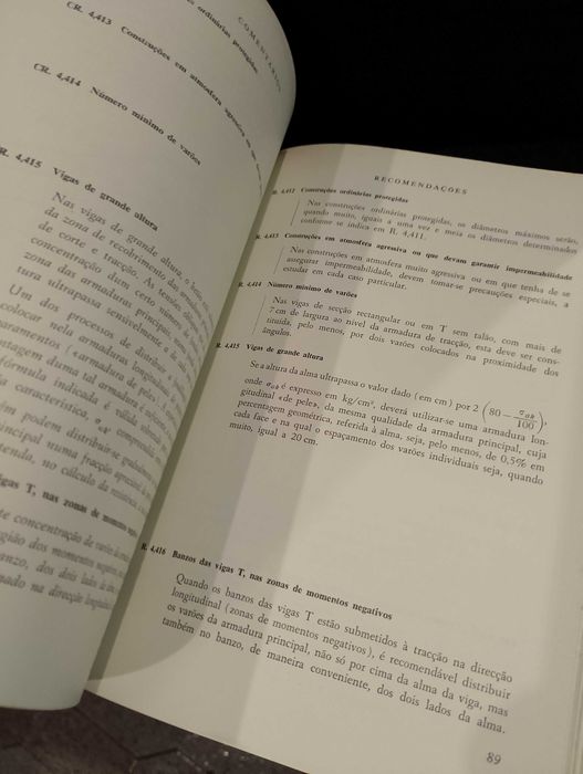 Betão Armado 1967 Recomendações práticas unificadas