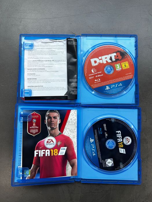 Jogos PS4 FIFA 18 e DIRT 4
