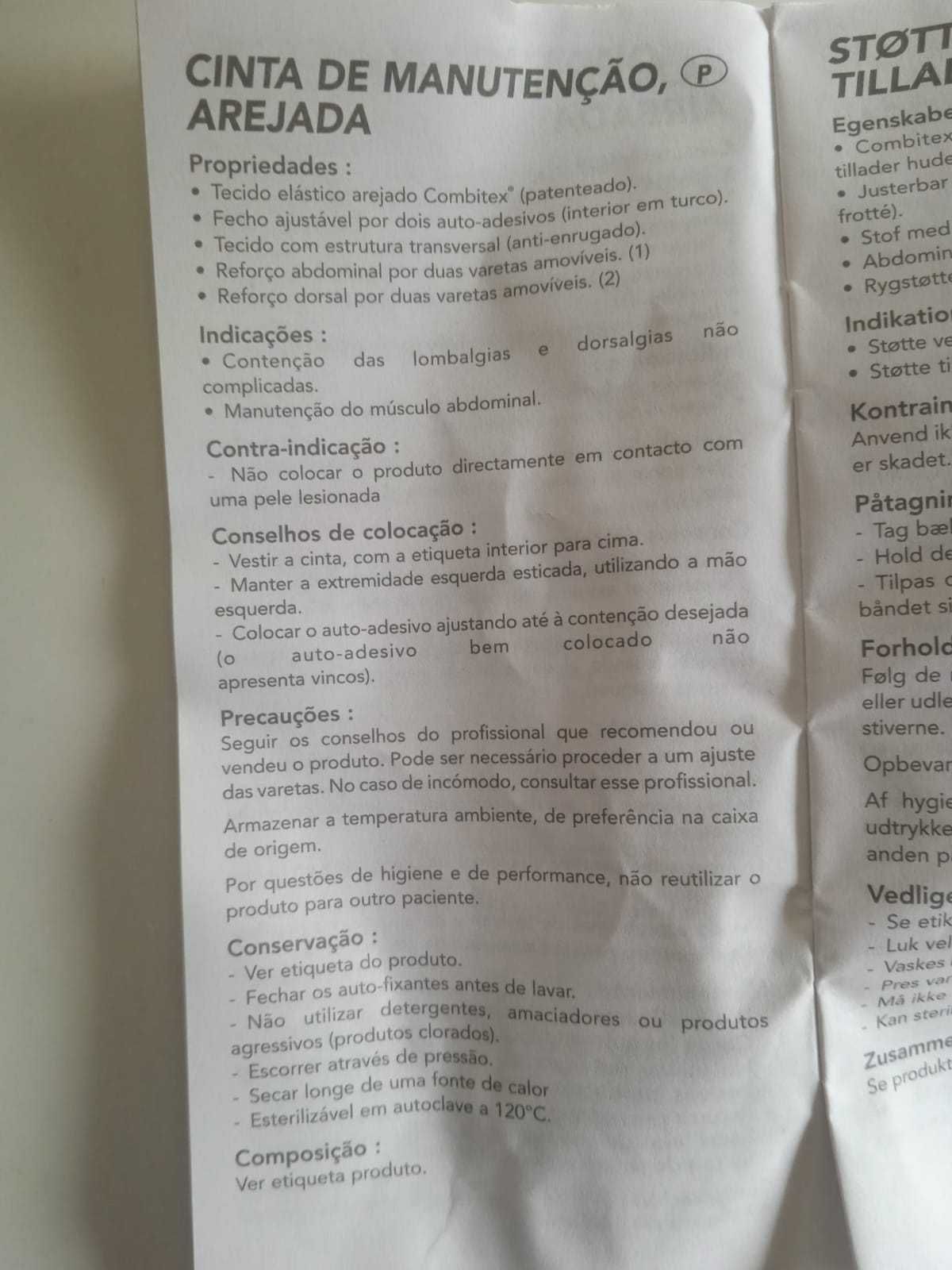 Cinta Arejada de Apoio Abdominal e Torácico Dynabelt THUASNE 7010