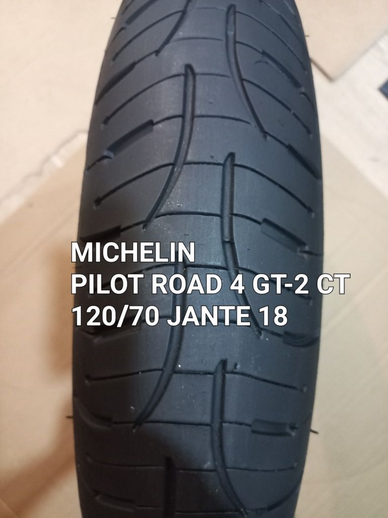 pneu mota seminovo 120/70/18 Michelin pilot road 4 gt 2 ct