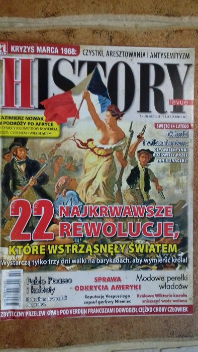 HISTORY revue; sześć egzemplarzy 2014;2015; 2016;2017.