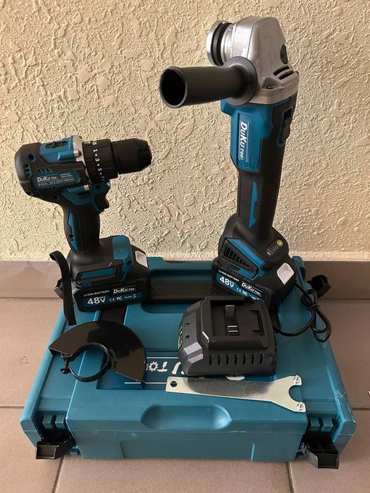 Безщітковий Набір 2в1 Шуруповерт + Болгарка 2 АКБ