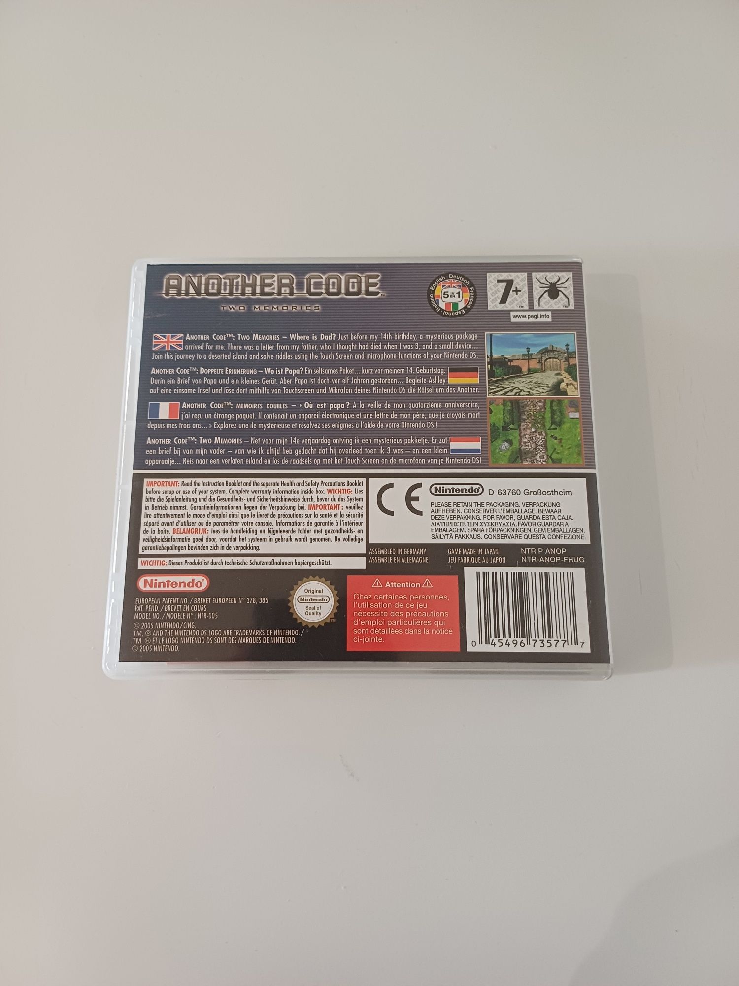 Another Code Two Memories Nintendo DS Oryginalna