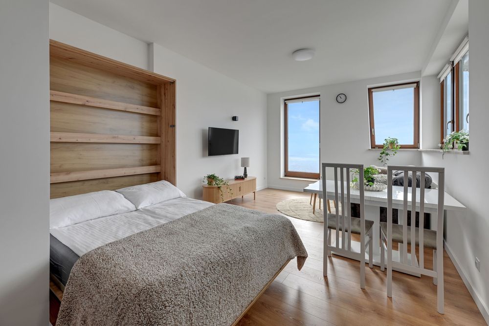 Sea Towers/studio na XXIX kon. z widokiem na morze, panoramę miasta