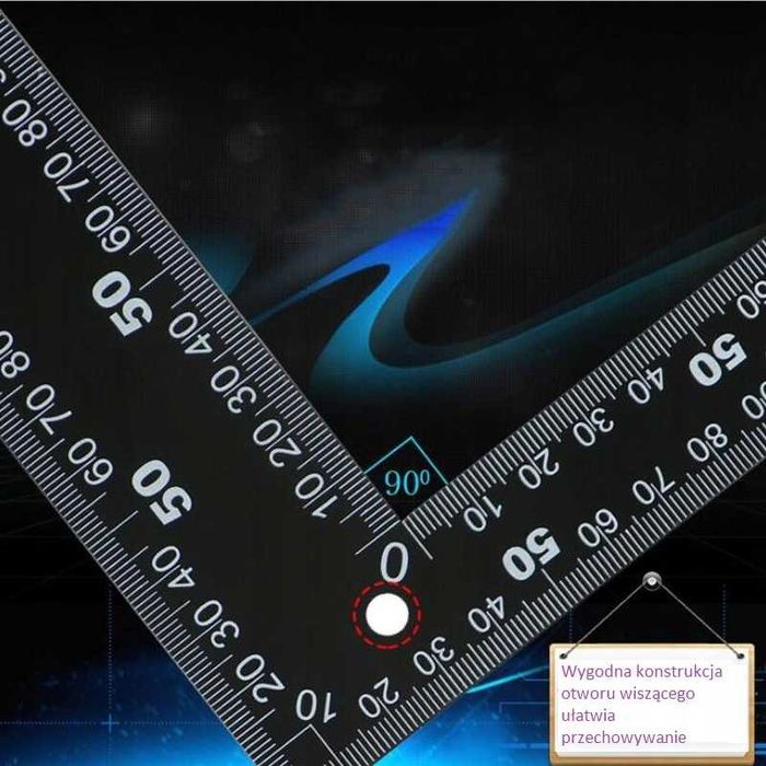 Kątownik Stolarski 300x200mm Przymiar Ciesielski Winkiel Warsztatowy