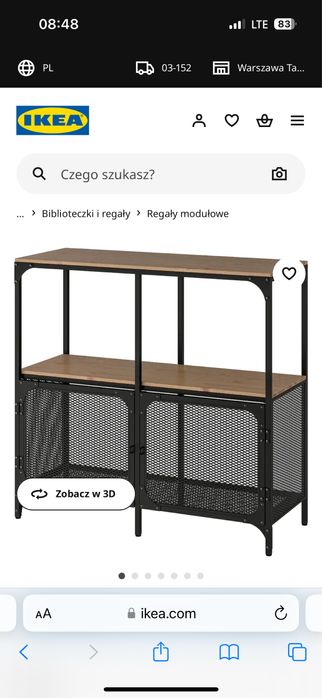 Regal  Ikea czarny 100x95