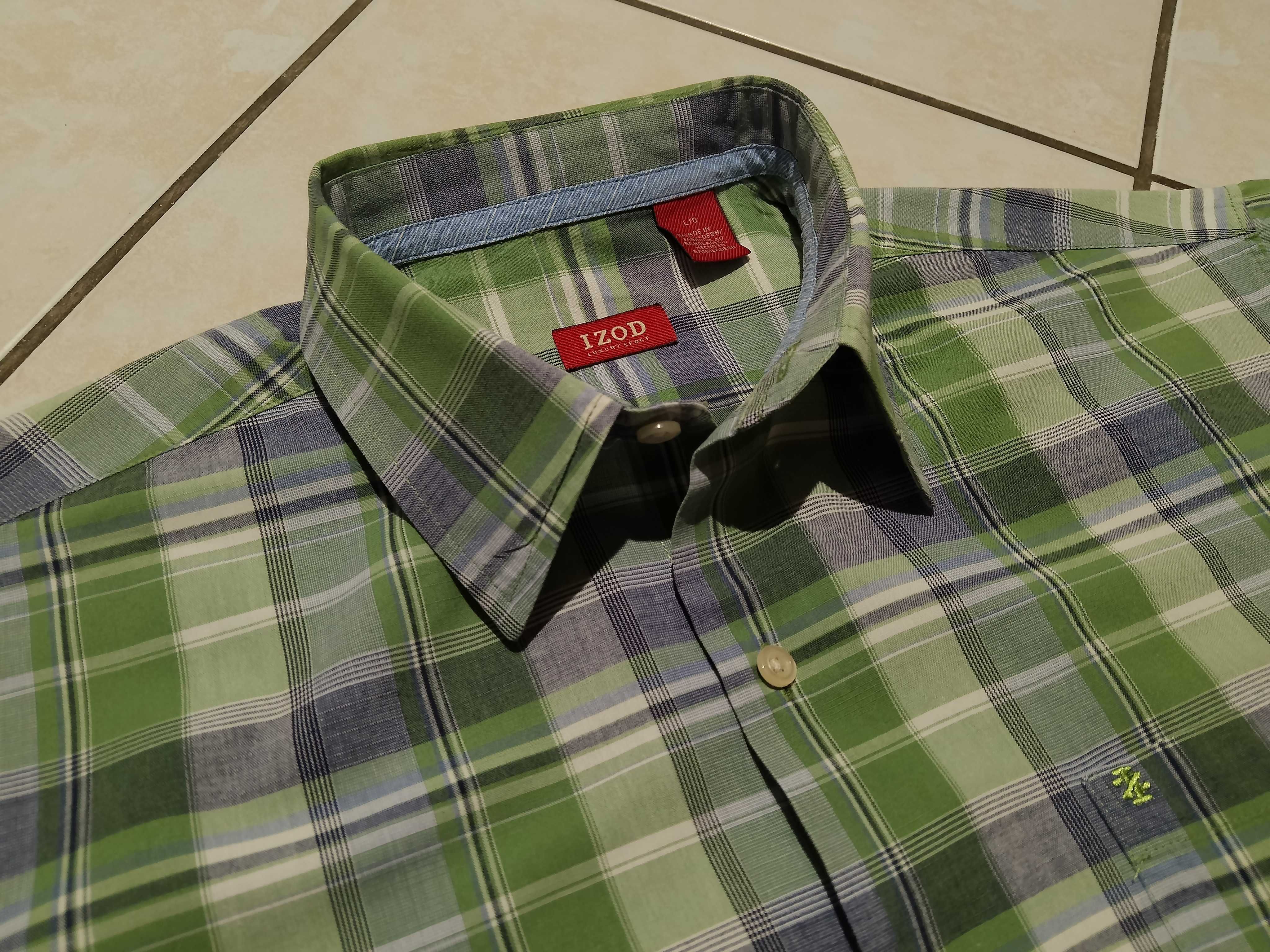 IZOD USA - NOWA! z LOGO Koszula Męska krótki rękaw rozmiar XXL