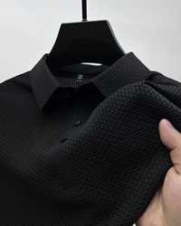 Koszulka Polo Cool Elegancka Męska T-Shirt lato czarna