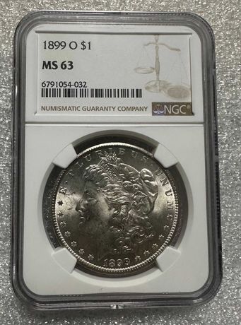 Долар Моргана 1899 слаб NGC MS-63 Америка США