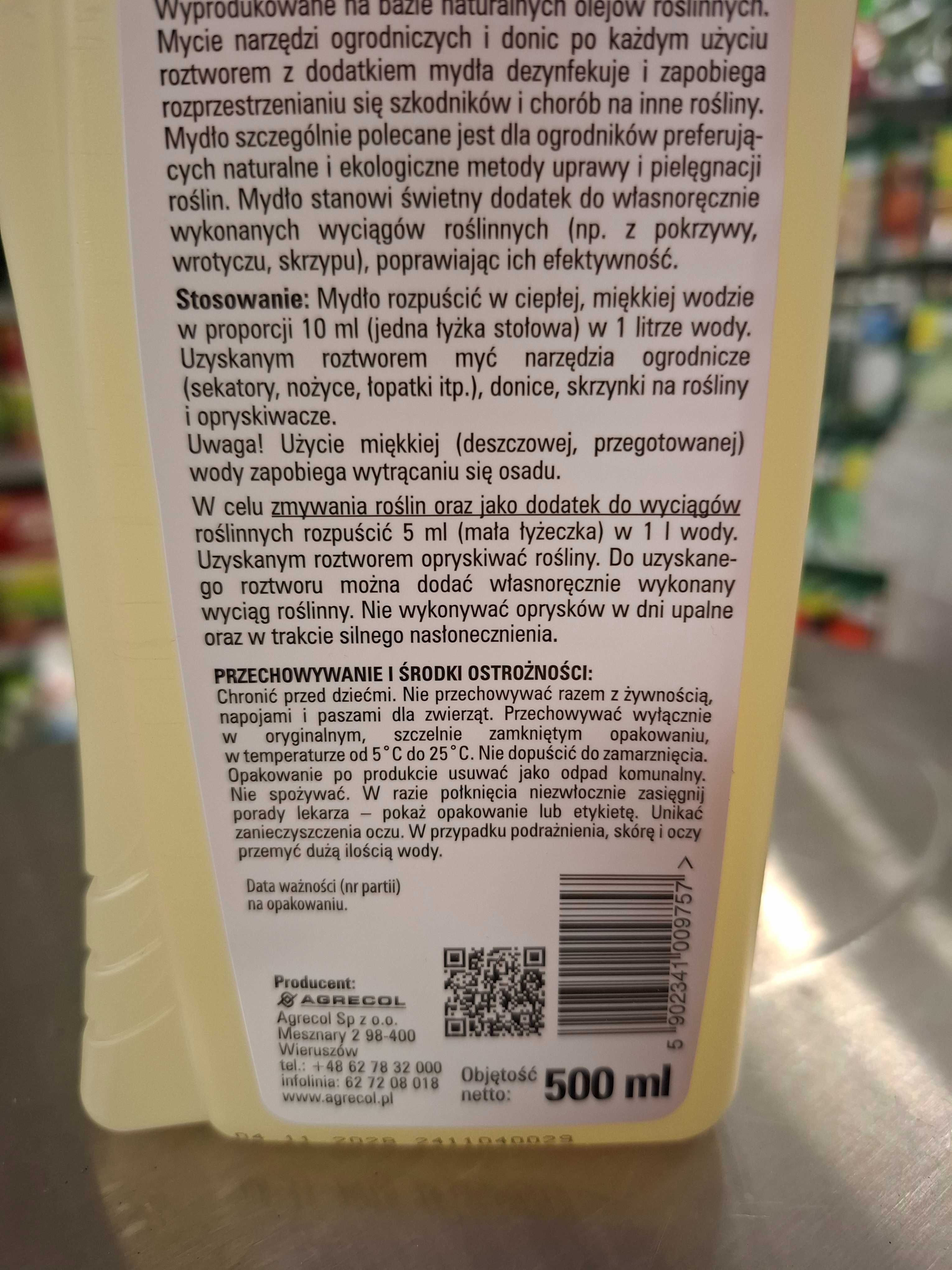 Mydło potasowe 500 ml AGRECOL