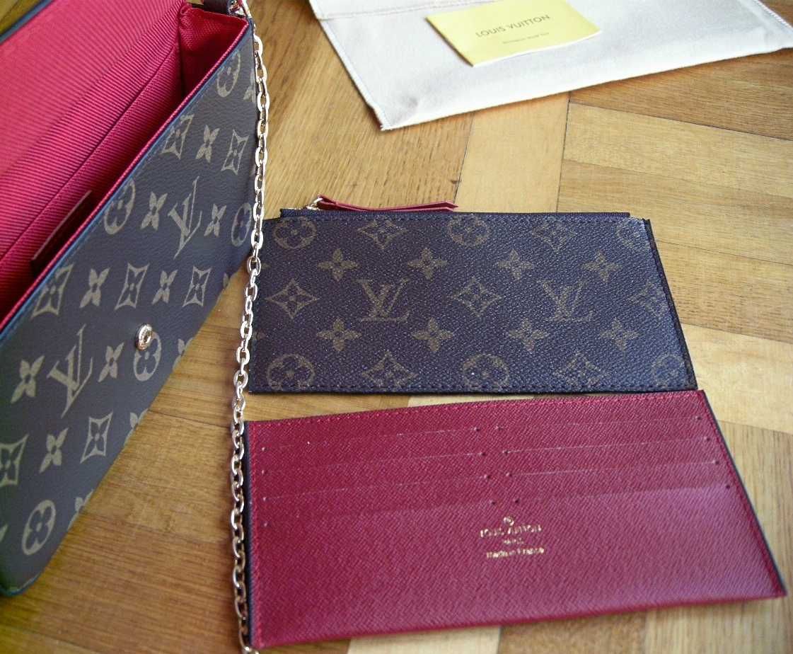 LV Louis Vuitton torebka  z łańcuszkiem skórzana