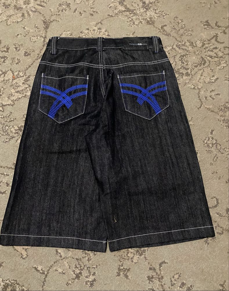 Raw blue x southpole широкие шорты