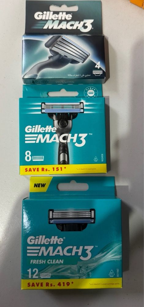 Gillette Mach3 (12шт) касети, станки  оригінал