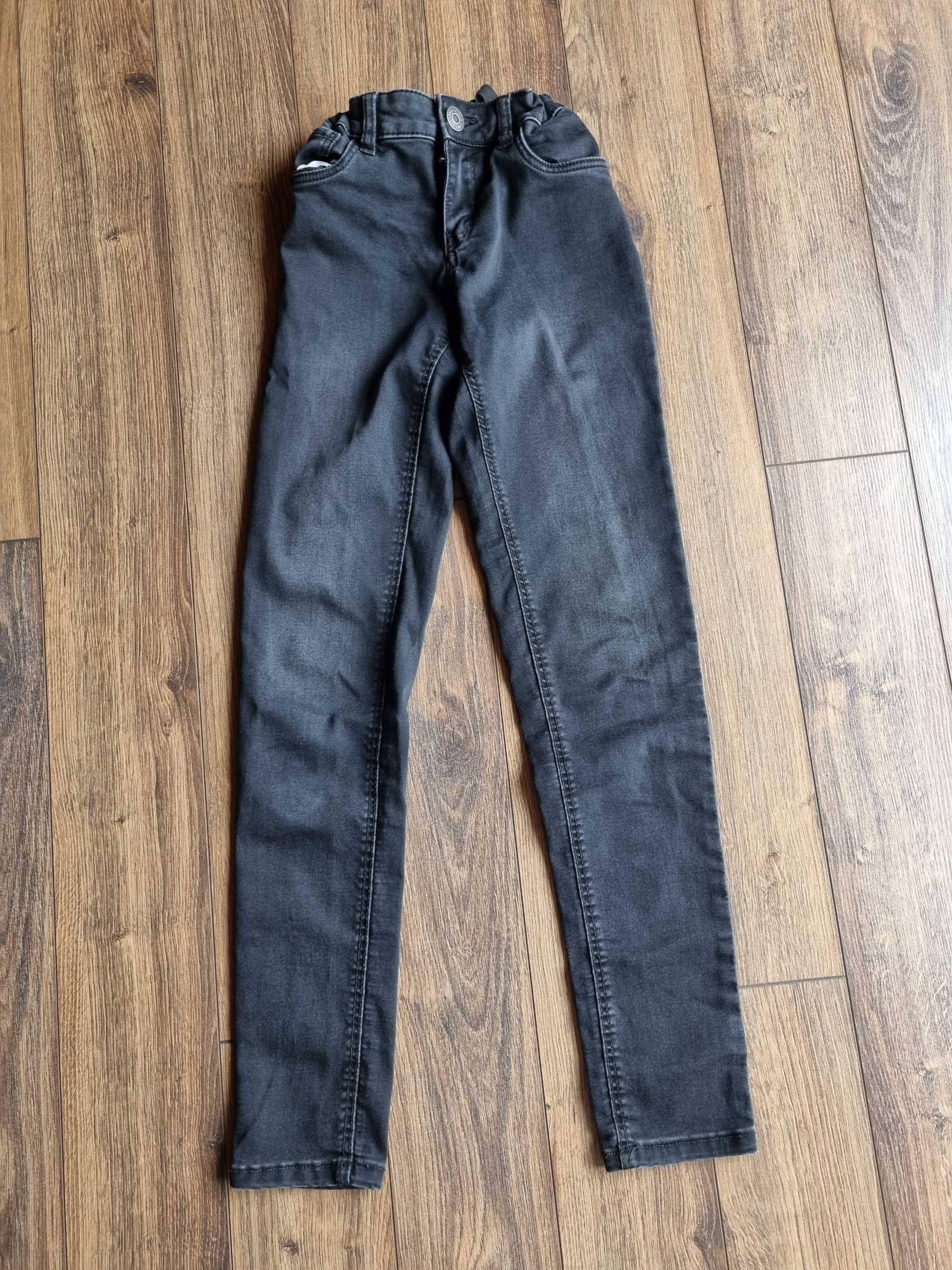 Czarne spodnie jeansowe dla dzoewczynki C&A rozmiar 164 cm