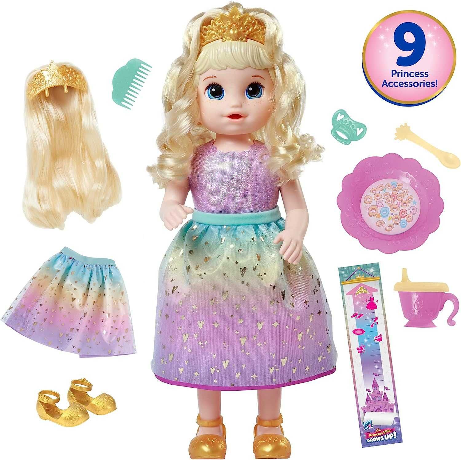 Интерактивная растущая кукла принцесса Элли Baby Alive Princess Grows