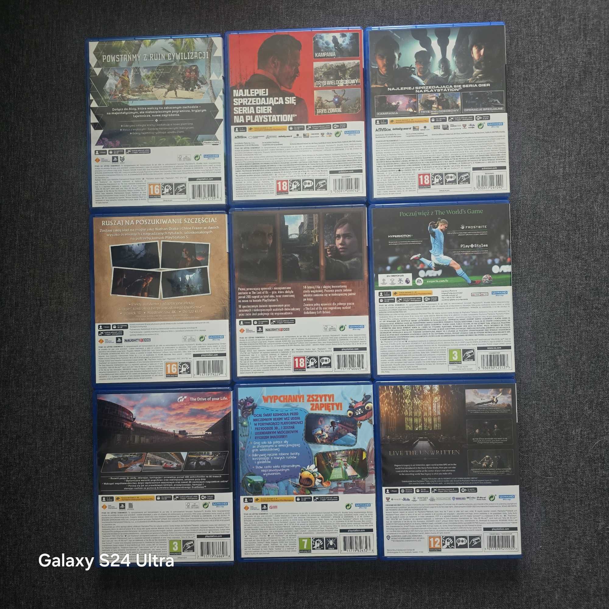 Gry PS5 Call od Duty Modern Wafare, Hogwarts Legacy, Horizon, FC24