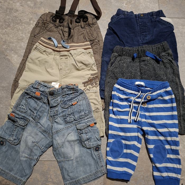 Zestaw 6 szt spodnie chłopięce 68-74