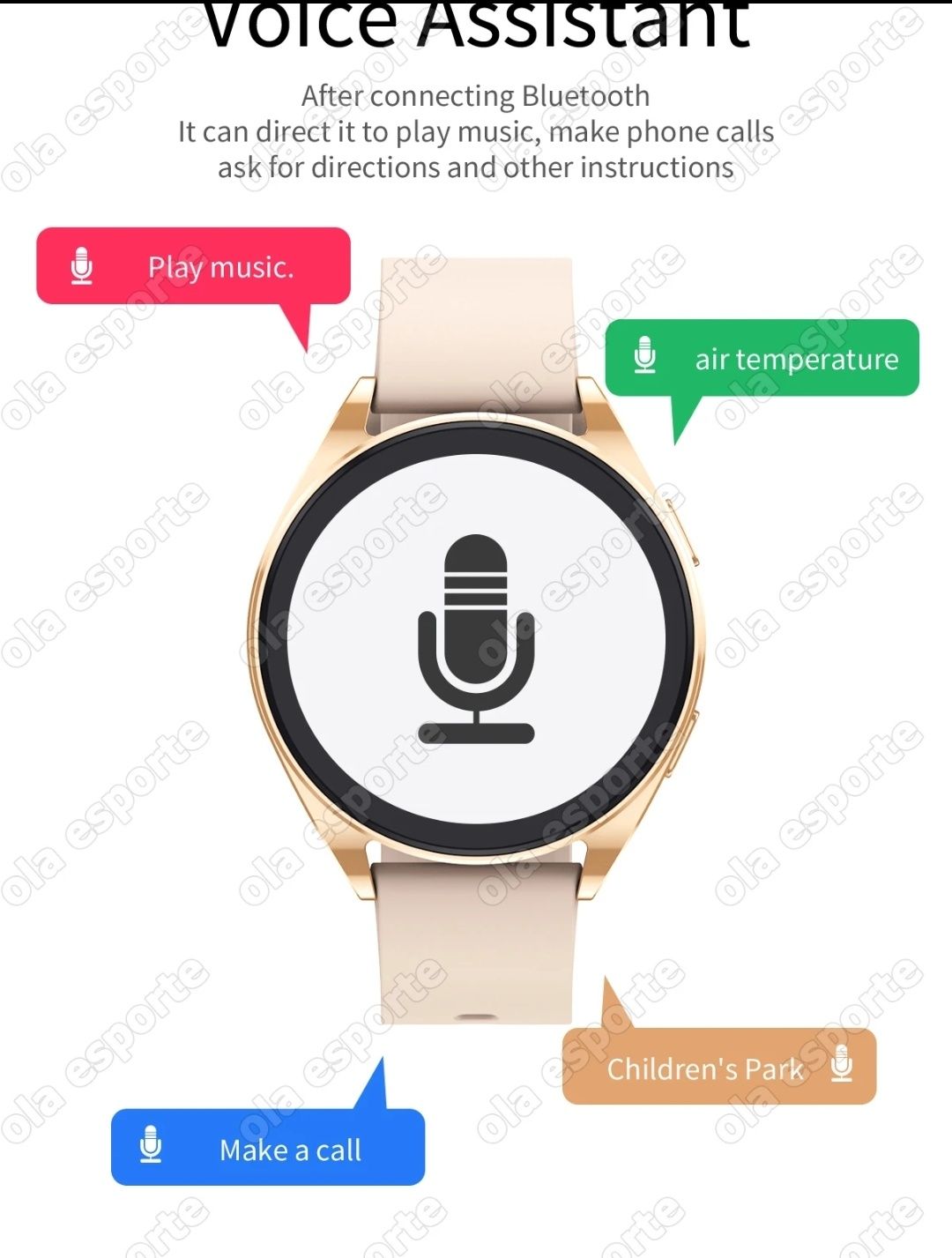 Smartwatch cor gold