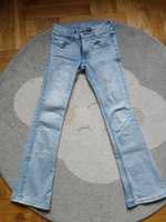 Dziewczęce spodnie dzwony jeansy H&M r.146