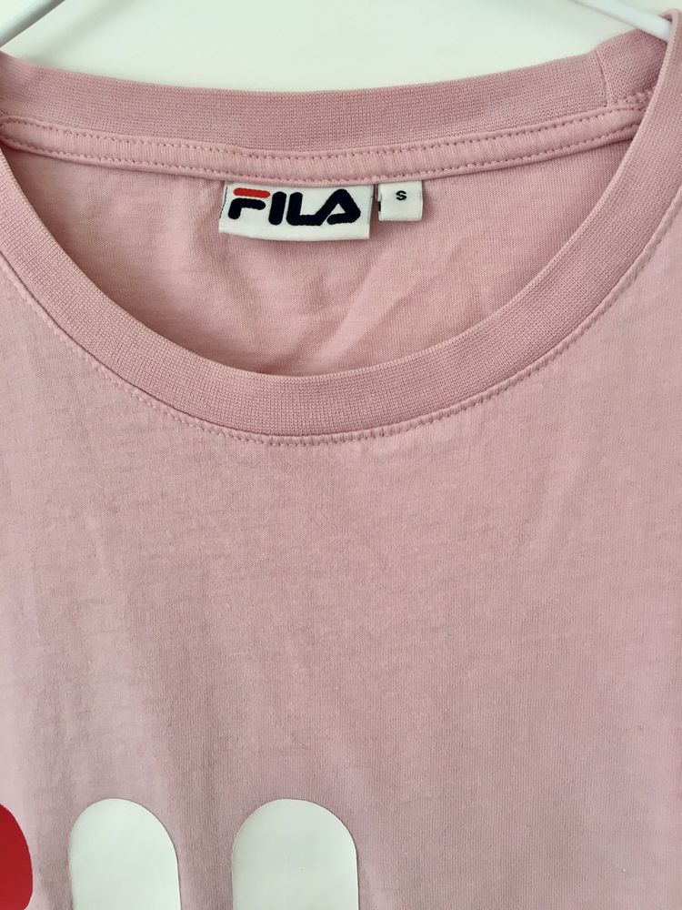 Koszula Fila blady pastelowy róż s m l oversize tshirt