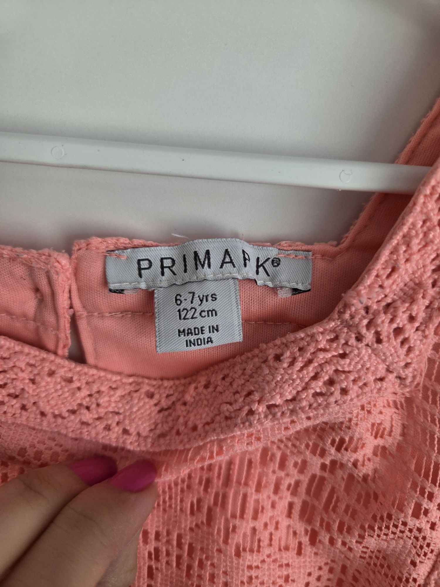 Kombinezon letni koronkowy Primark r.122cm 6-7 lat
