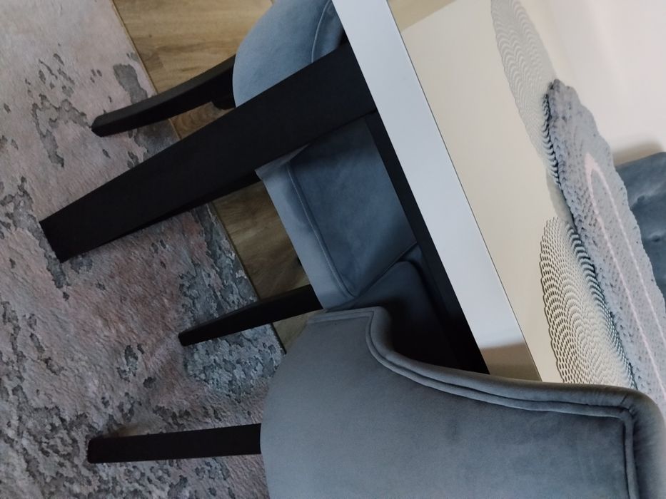 Stół Loft rozkładany 160*90 (240*90) z sześcioma krzesłami