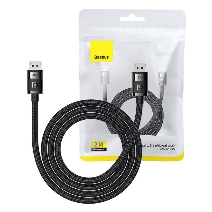 Kabel Displayport Baseus 8K 2M 240Hz Hdr Do Monitora I Tv