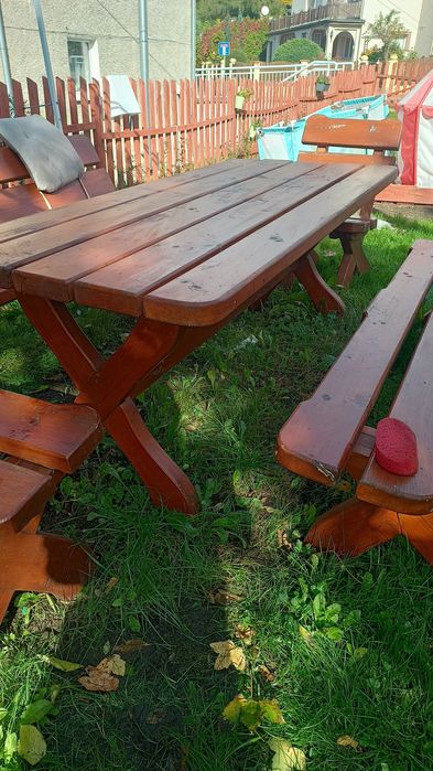 Meble ogrodowe lite drewno