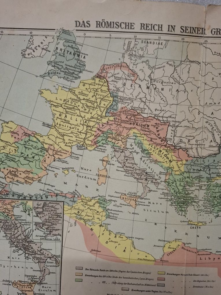 Mapa Cesarstwa Rzymskiego wydana Berlin przed ll wś
