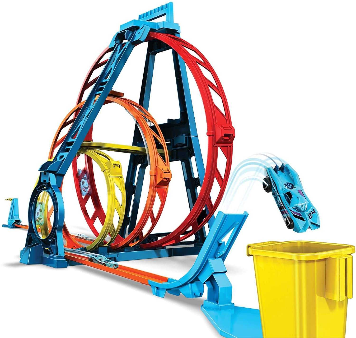 Трек Хот вілс Потрійна петля Hot Wheels Track Builder Triple Loop Kit