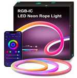 Neonowy pasek LED 5m RGB-IC z pilotem i aplikacją, USB 5V