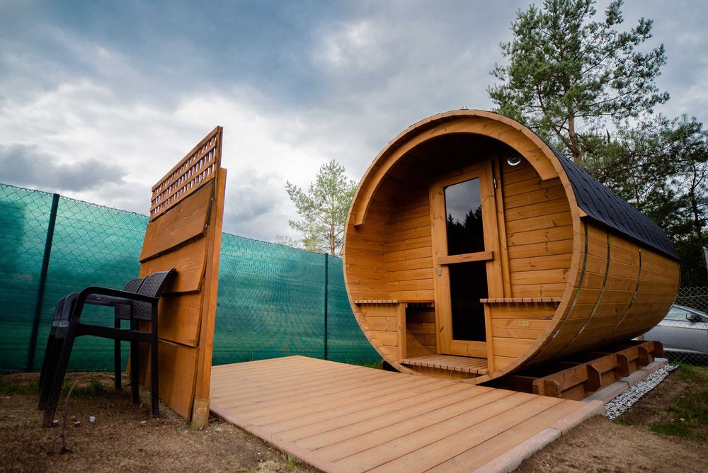 DOMEK drewniany Sauna&balia Mazury, ODPOCZYNEK