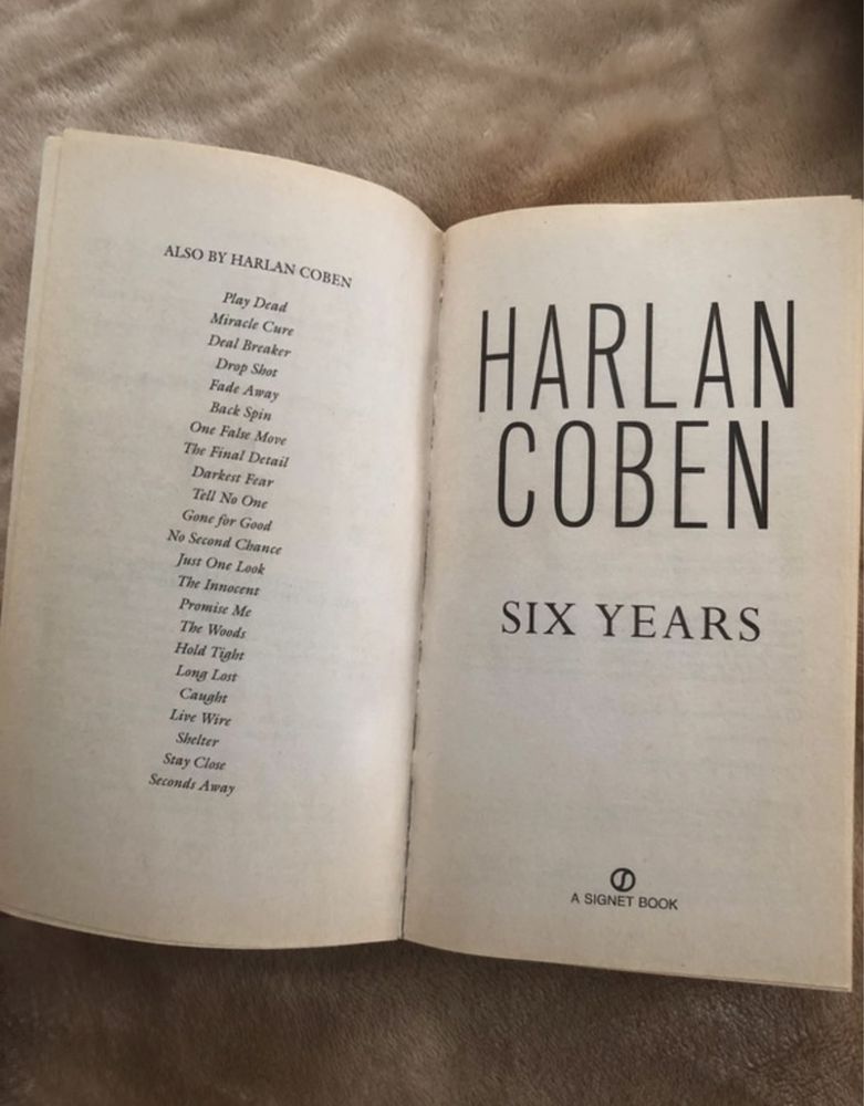 Livro six years by Harlan coben