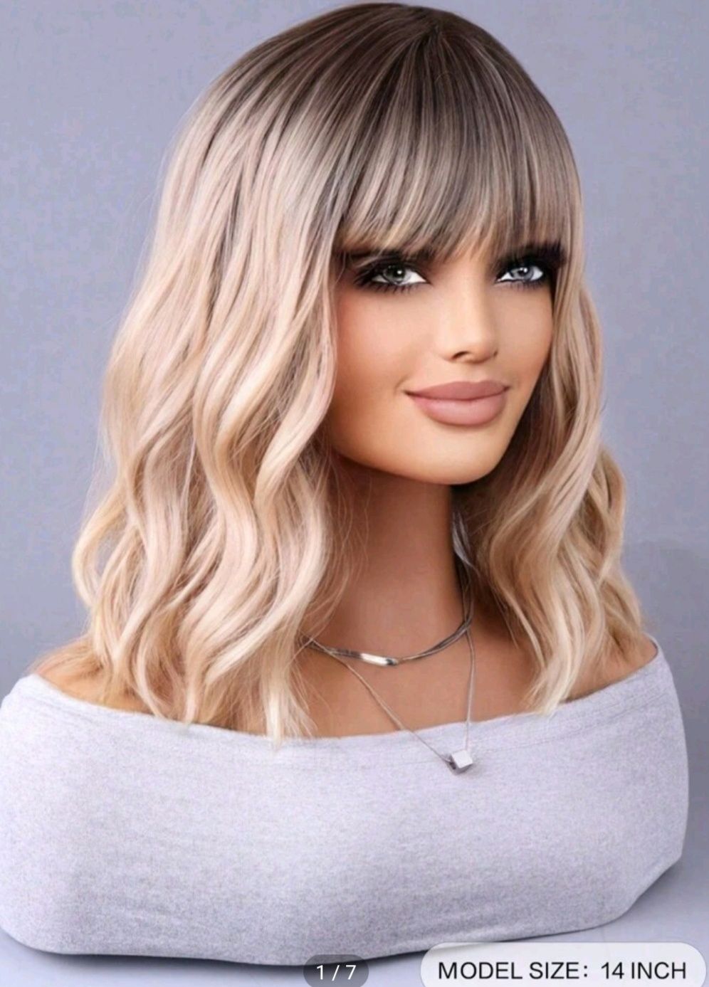 Peruka blond ombre