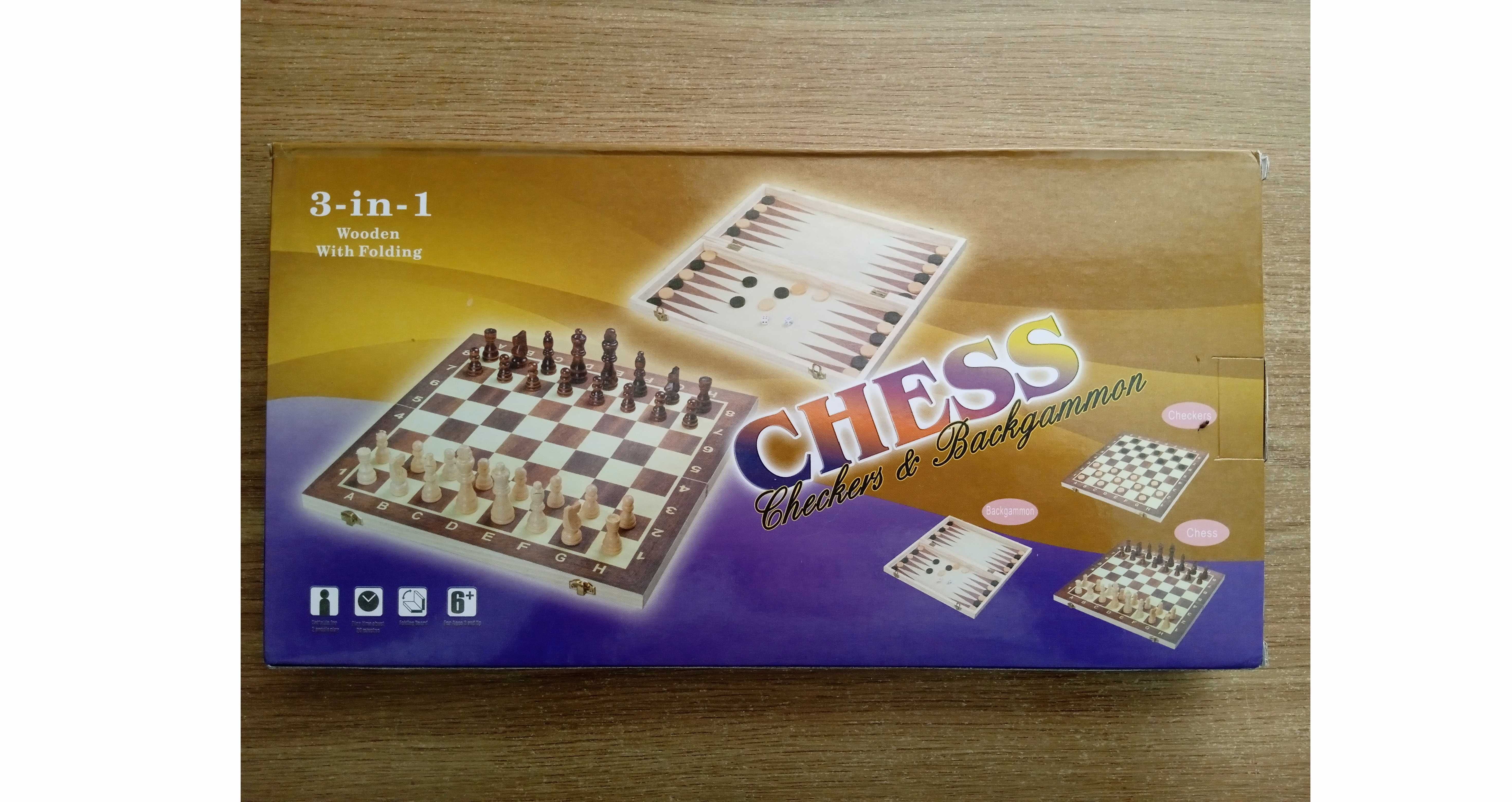 Комплект інтелектуальних ігор 3в1 з шахмат,шах,нард