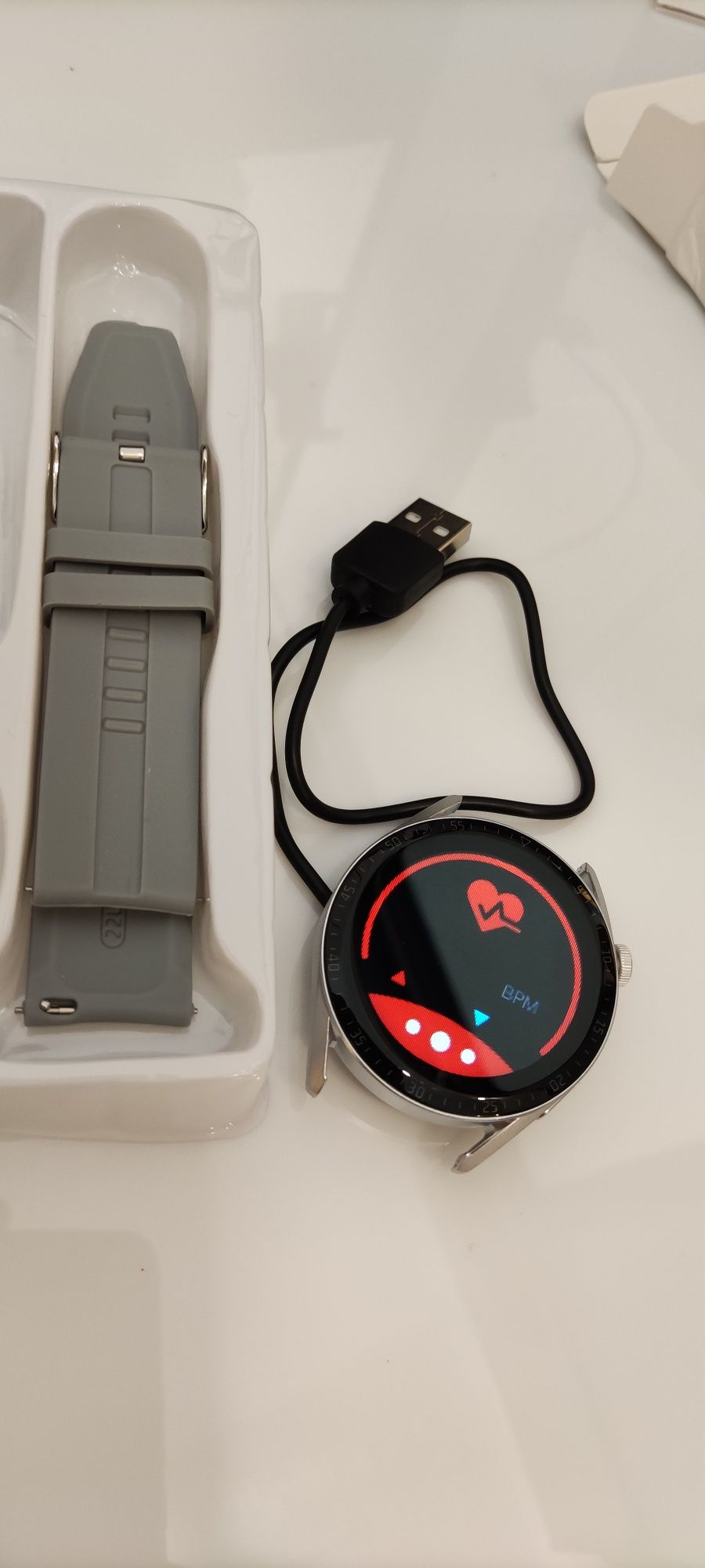 Nowy damski unisex zegarek sportowy smartwatch silver Ultra 8