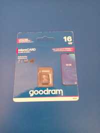 Карта памяти Goodram micro SDHC 16 Gb UHS-1 Class10. Нова.