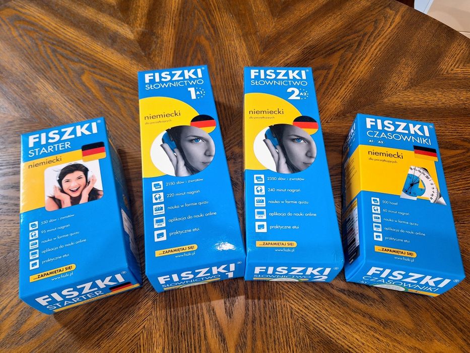 FISZKI Niemiecki (zestaw) Starter, A1, A2, Czasowniki