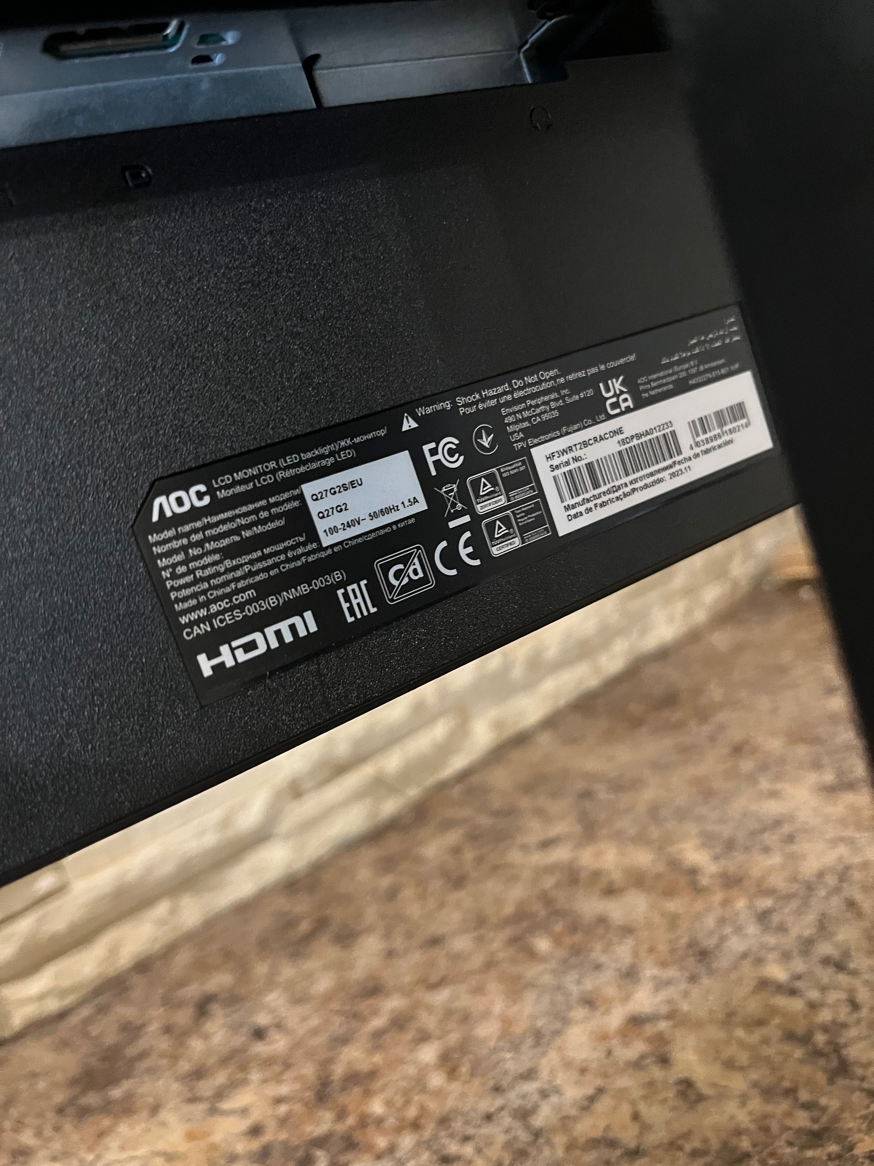 Monitor Gamingowy AOC Q27G2S