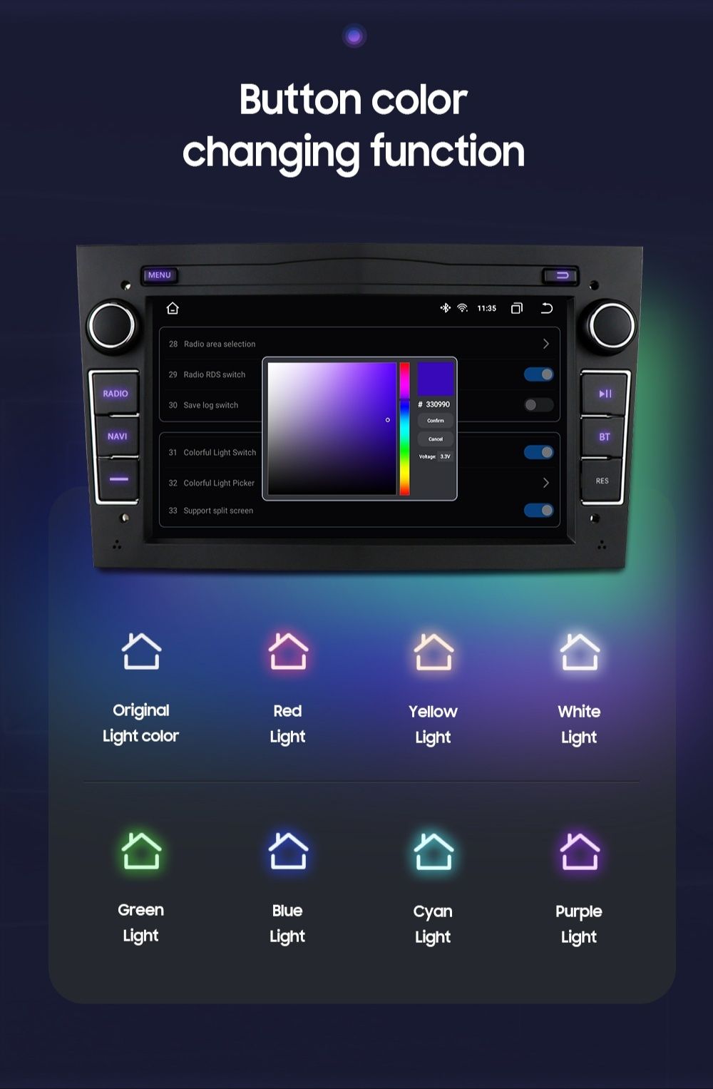 Radio Android Opel Vectra Vivaro Signum Corsa Astra Renault Trafic