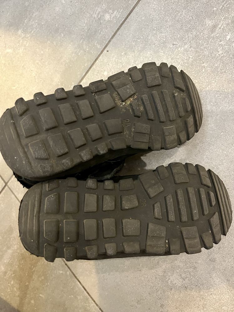 Buty Lasocki trzewiki zimowe mrugała chłopięce czarne 28 skórzane