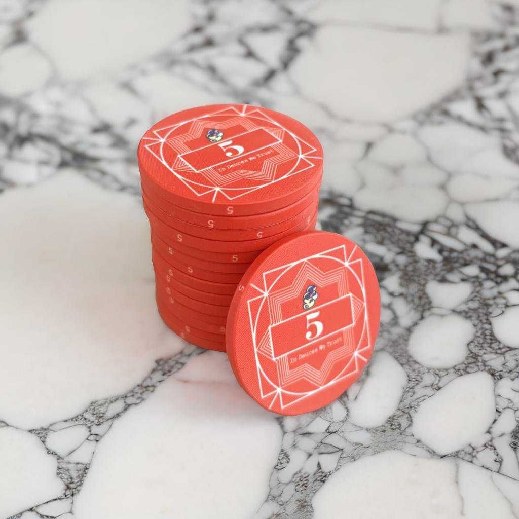 Zestaw żetonów pokerowych Deuces - 500 sztuk