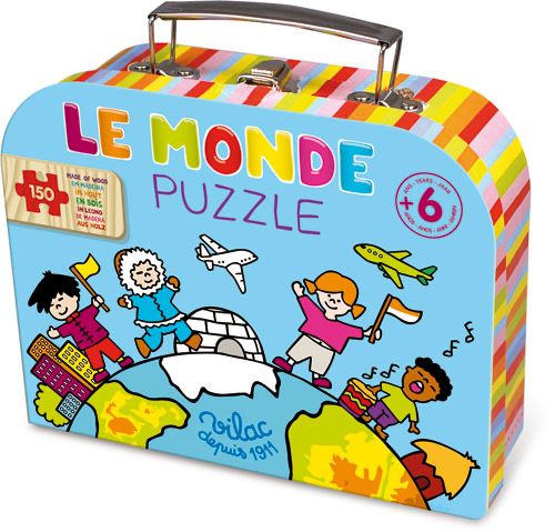Puzzle drewniane Vilac Świat
