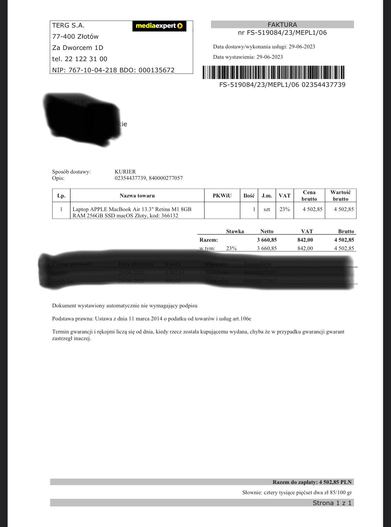 Macbook air m1 2023 lipiec