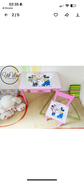 Продам детский стол и 2 стулочки Б/У