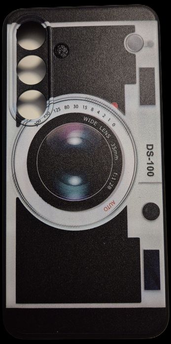 Designesrkie etui retro aparat do samsung s24 5g