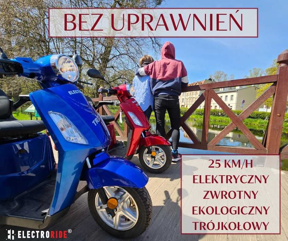 OKAZJA !!! Nowy TRIO czerwony WYPRZ skuter elektryczny dla seniorów