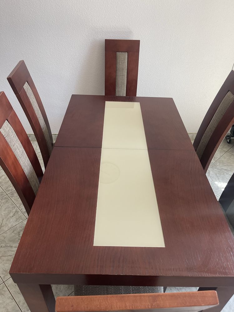 Stół(rozkldany) + zestaw 6 krzeseł