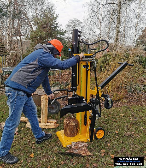 Łuparka do drewna spalinowa elektryczna hydrauliczna rębak wynajem